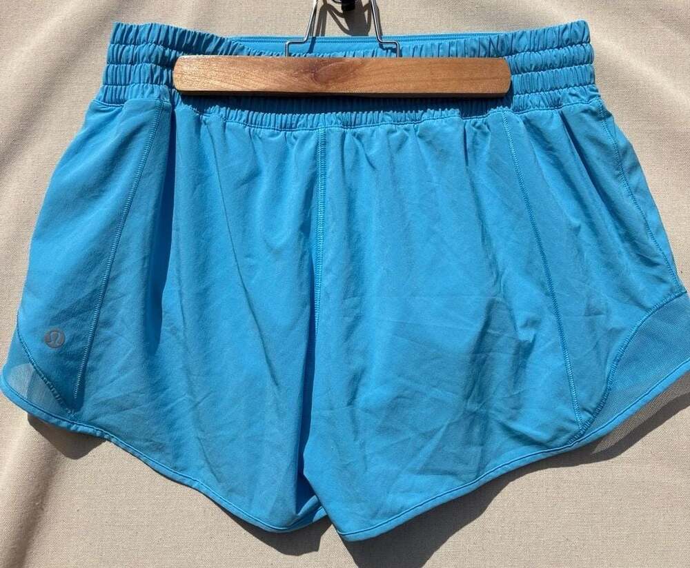 Lululemon Track That High-Rise Short 3" Mesh Blue Athletic Shorts